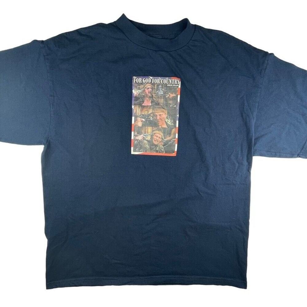 Serial Killer 90s vintage t-shirt The Deer Hunter Russian Roulette XXL navy blue